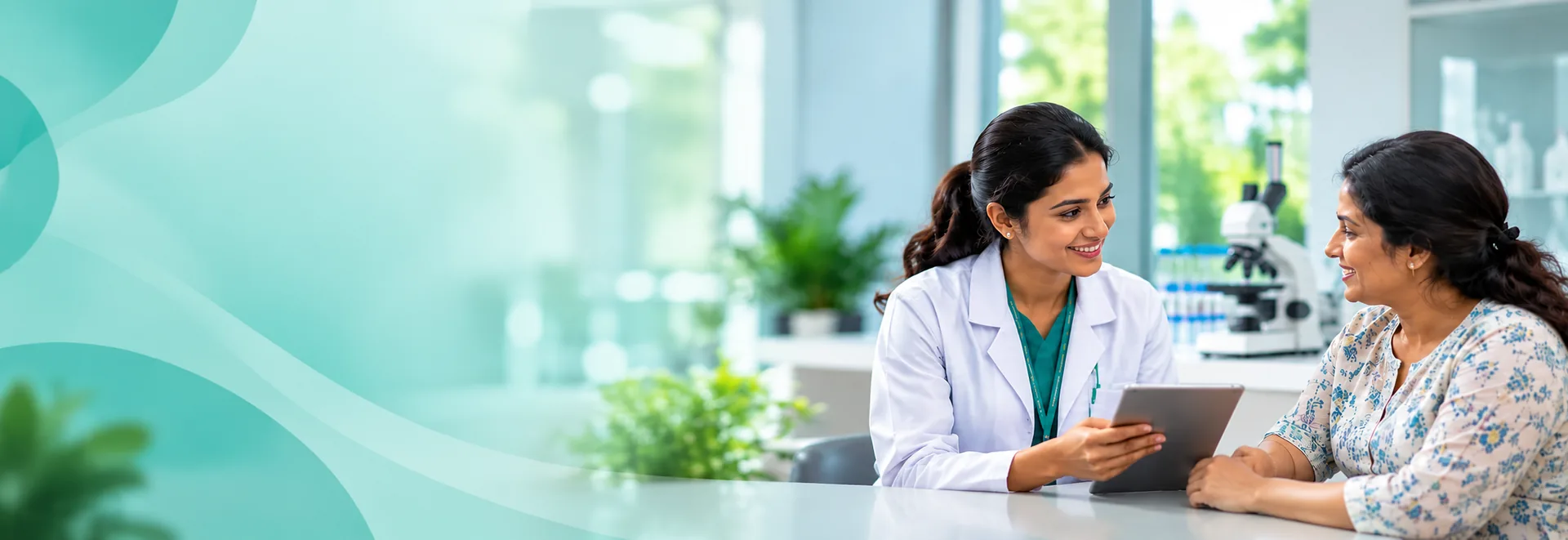 AiCura Diagnostics — doctor consulting patient
